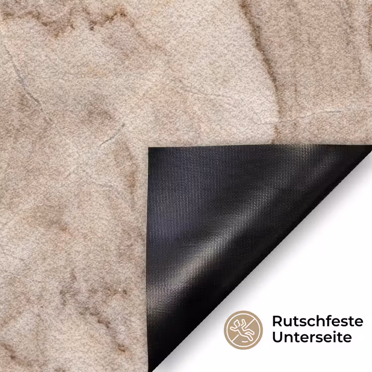 Marmer - Aderen - Textuur - Beige - Modern Deurmat klein -antislip_DE