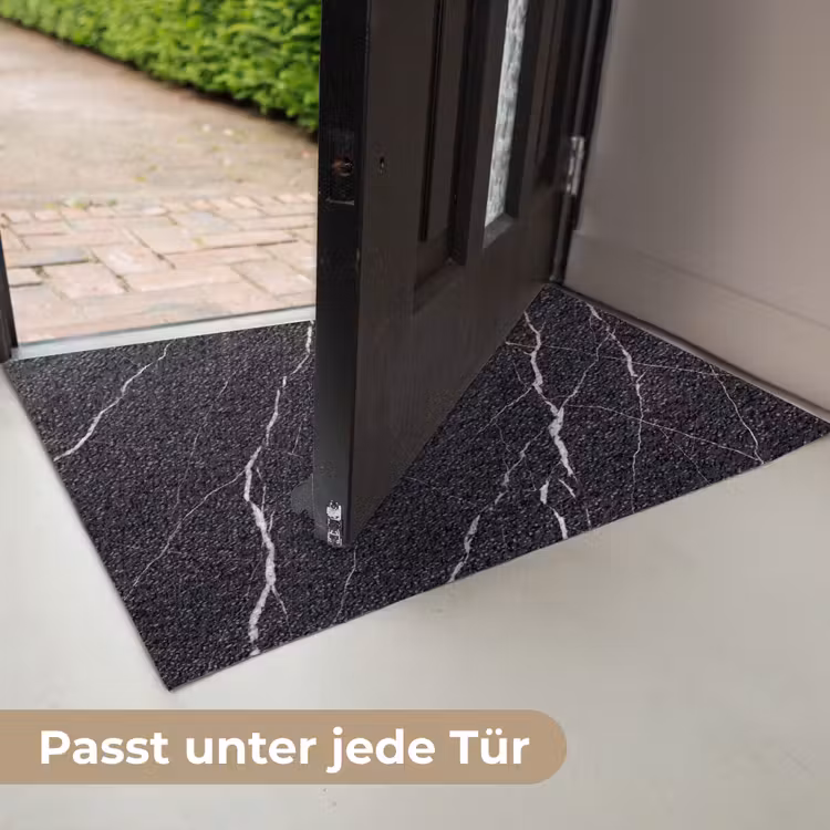 Marmer - Patroon - Abstract - Modern - Zwart Deurmat klein -USP_DE