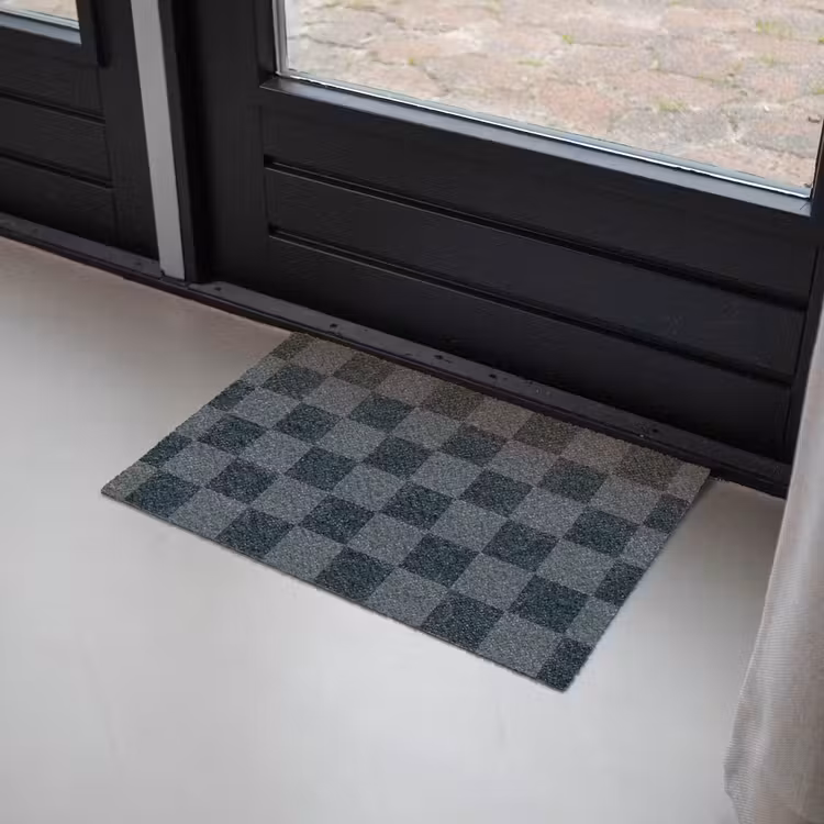 Marmer - Patroon - Antraciet Deurmat klein 898 -sfeer2