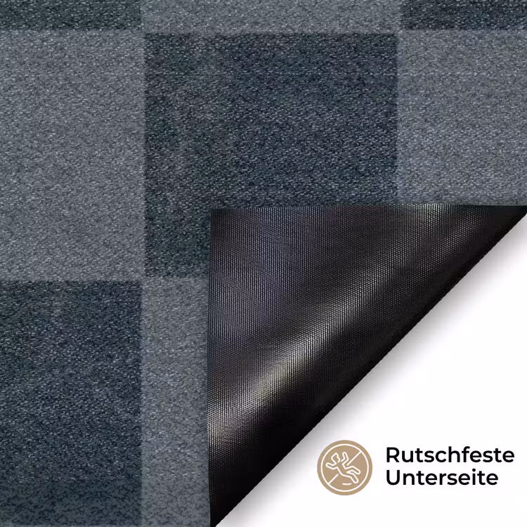Marmer - Patroon - Antraciet Deurmat klein 898 -antislip_DE