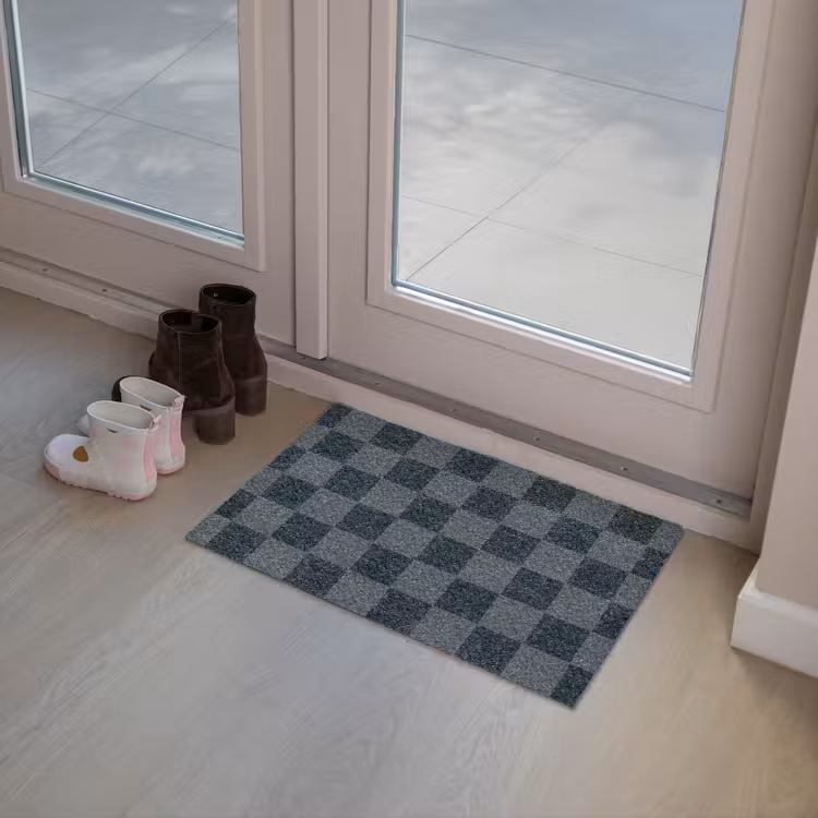 Marmer - Patroon - Antraciet Deurmat klein 898 -sfeer3