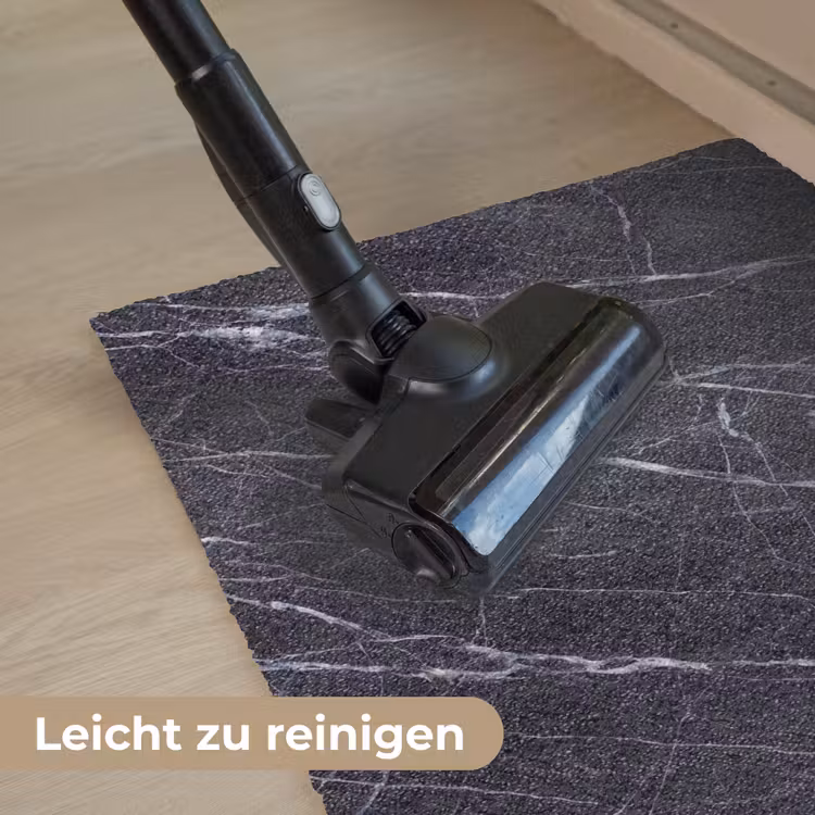 Marmer - Patroon - Modern - Zwart - Wit Deurmat klein -reinigen_DE