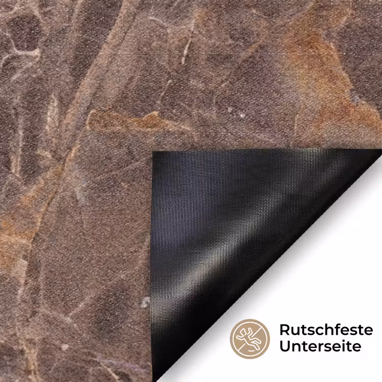 Marmer - Patroon - Natuur - Bruin - Goud Deurmat klein -antislip_DE