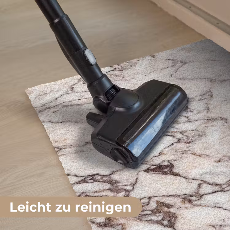Marmer - Textuur - Abstract - Wit - Bruin Deurmat klein -reinigen_DE