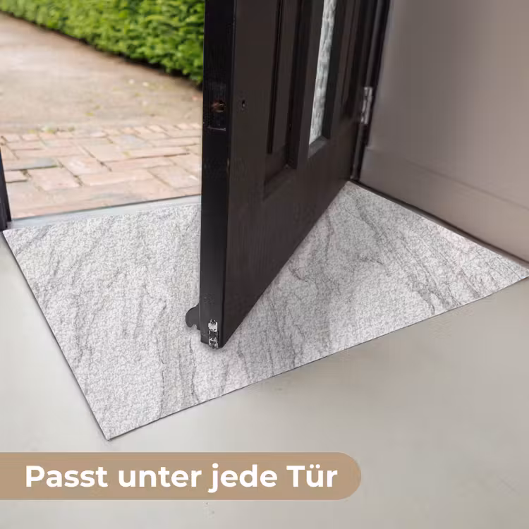 Marmer - Wit - Grijs - Structuur - Modern Deurmat klein -USP_DE