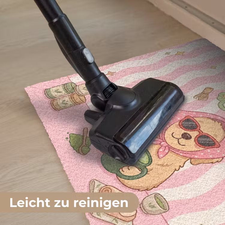 Matcha - Hond - Roze - Groen Deurmat klein -reinigen_DE