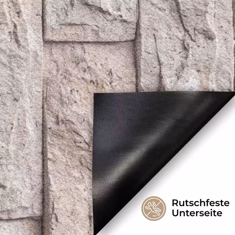 Muur - Steen - Ruw - Beige - Textuur Deurmat klein -antislip_DE