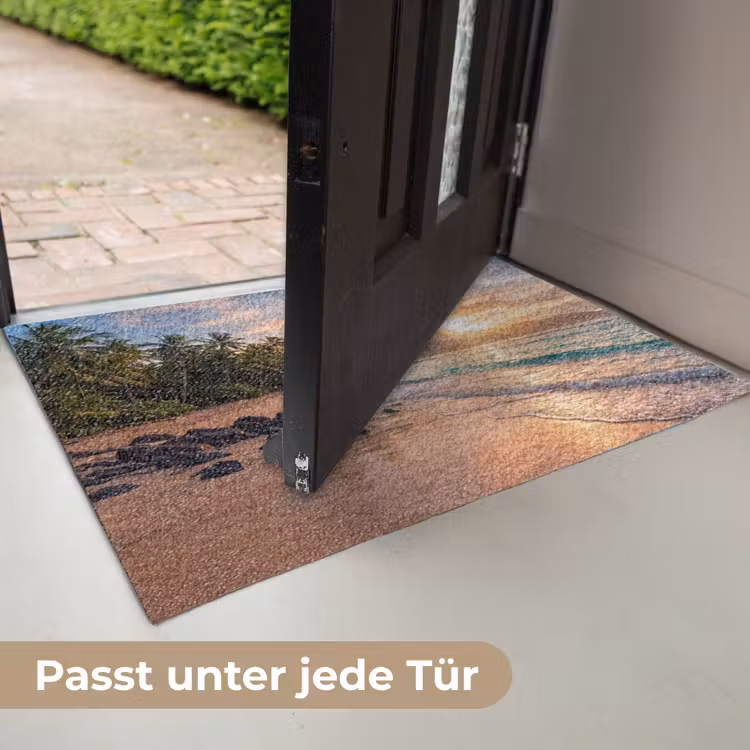 Zee - Berg - Landschap - Tropisch - Goud Deurmat klein -USP_DE