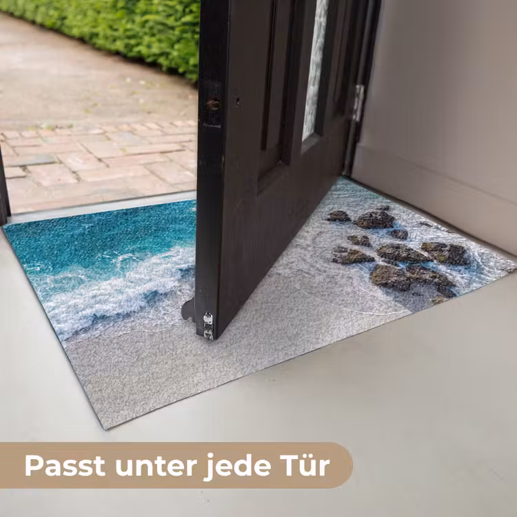 Zee - Golf - Strand - Natuur - Blauw Deurmat klein -USP_DE