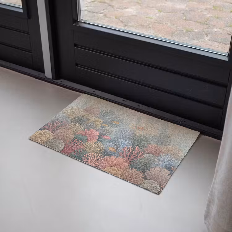 Zee - Koraal - Vis - Natuur - Kleurrijk Deurmat klein -sfeer2