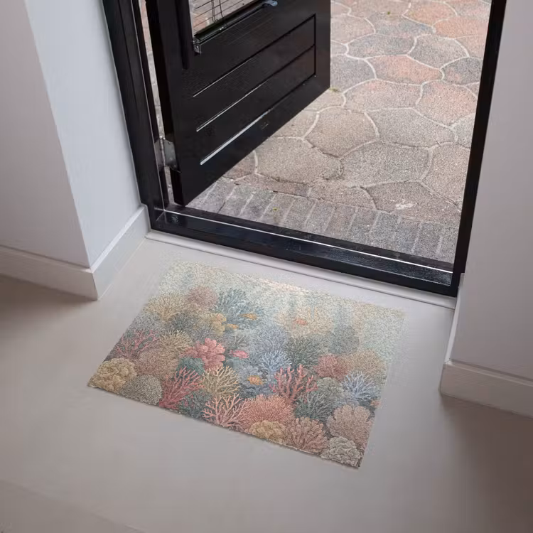 Zee - Koraal - Vis - Natuur - Kleurrijk Deurmat klein -sfeer5