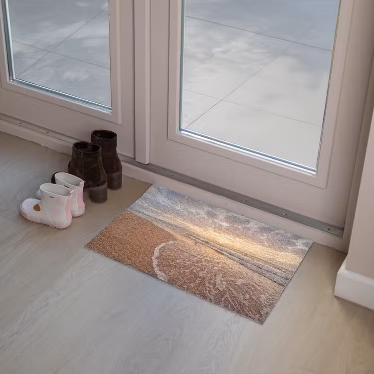 Zee - Kustlijn - Wolken - Landschap - Oranje Deurmat klein -sfeer3