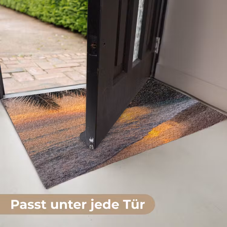 Zee - Zonsondergang - Boot - Natuur - Oranje Deurmat klein -USP_DE