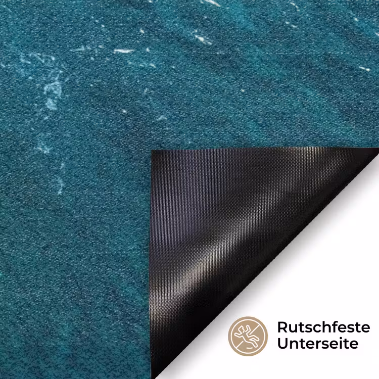 Zee - Strand - Golven - Natuur - Blauw Deurmat klein -antislip_DE