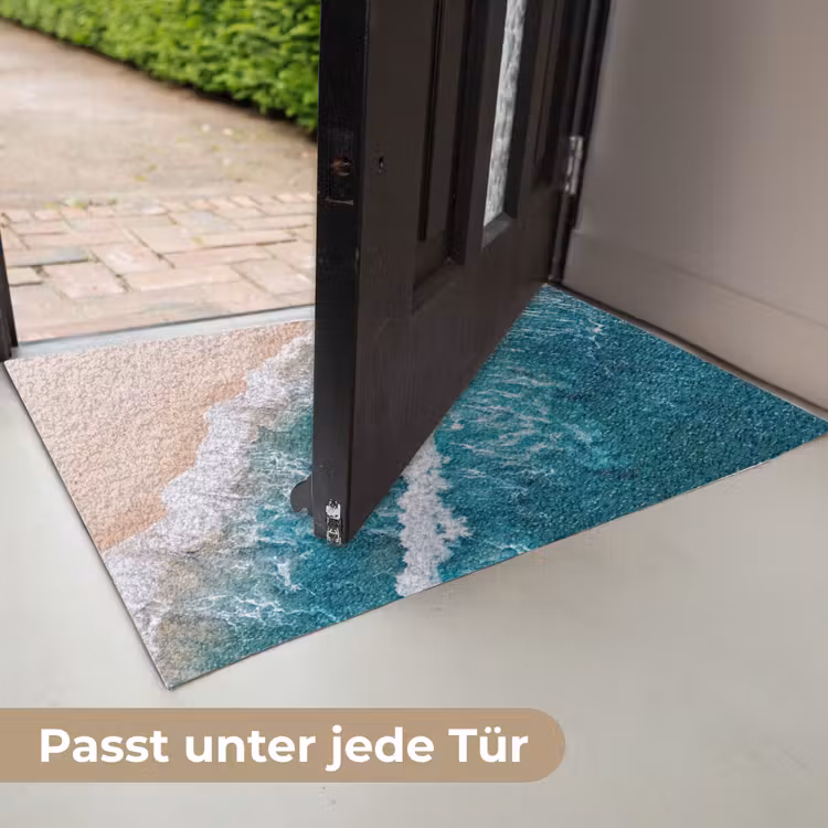 Zee - Strand - Golven - Natuur - Blauw Deurmat klein -USP_DE