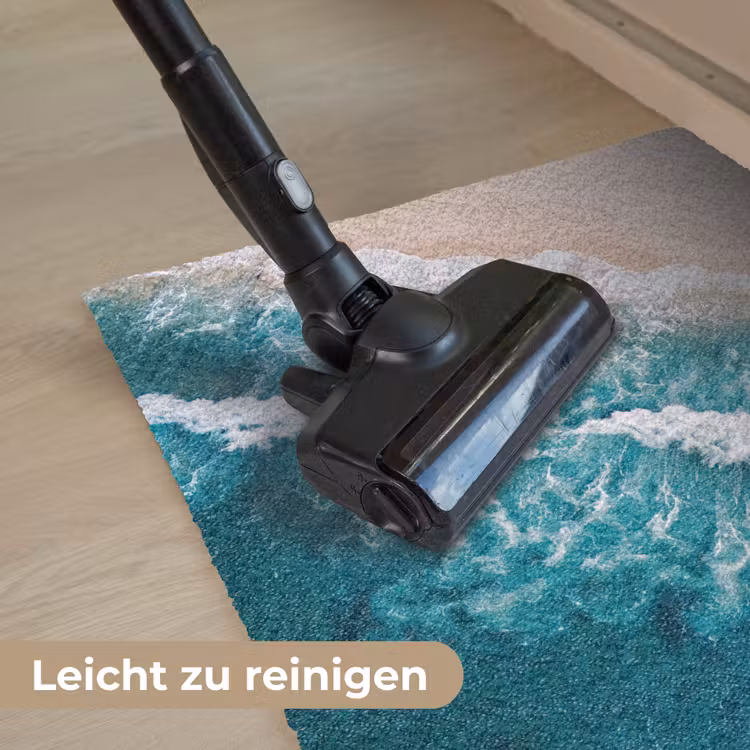 Zee - Strand - Golven - Natuur - Blauw Deurmat klein -reinigen_DE