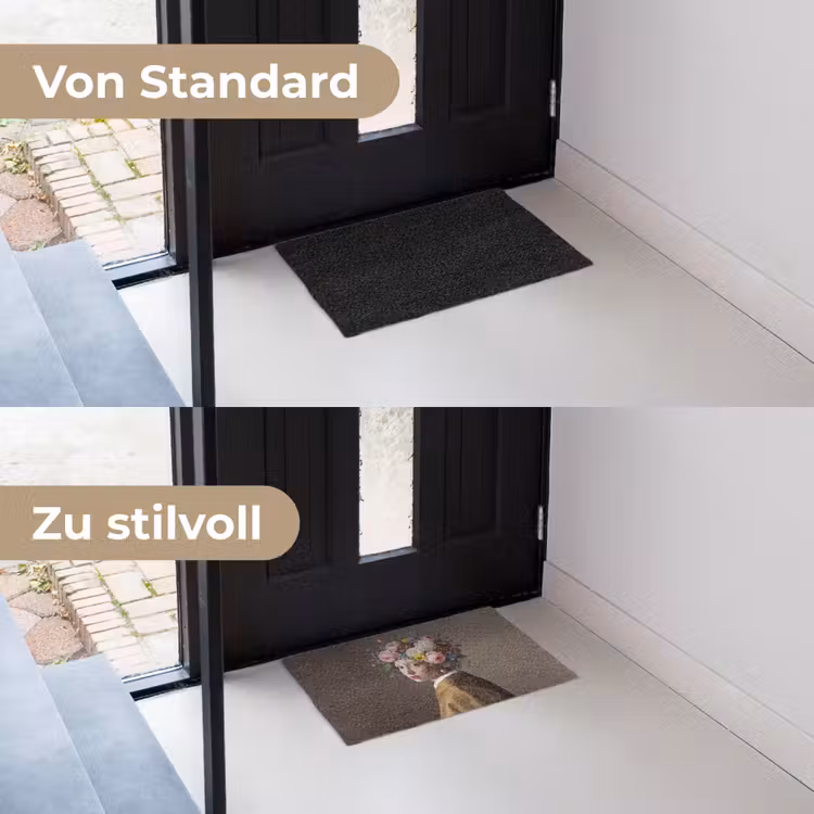 Meesterwerk - Modern - Kleurrijk Deurmat klein -voor-na_DE