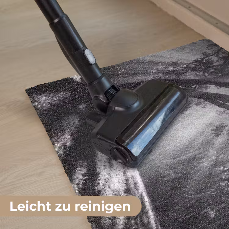 Mens - Hond - Natuur - Zwart-wit - Silhouet Deurmat klein -reinigen_DE