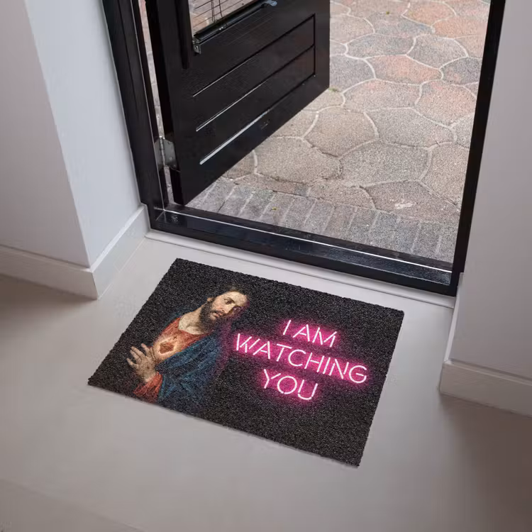Man - Tekst - Neon Deurmat klein -sfeer5