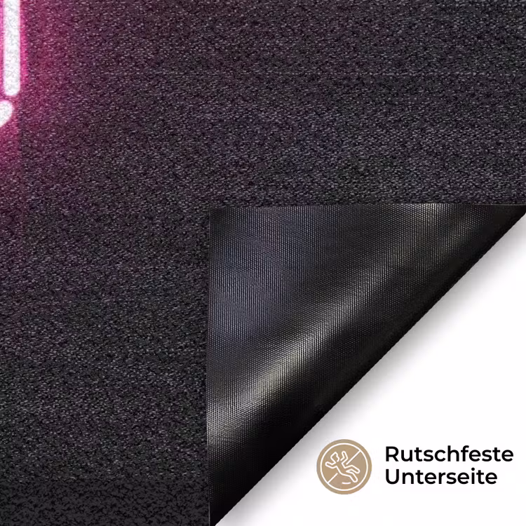 Man - Tekst - Neon Deurmat klein -antislip_DE