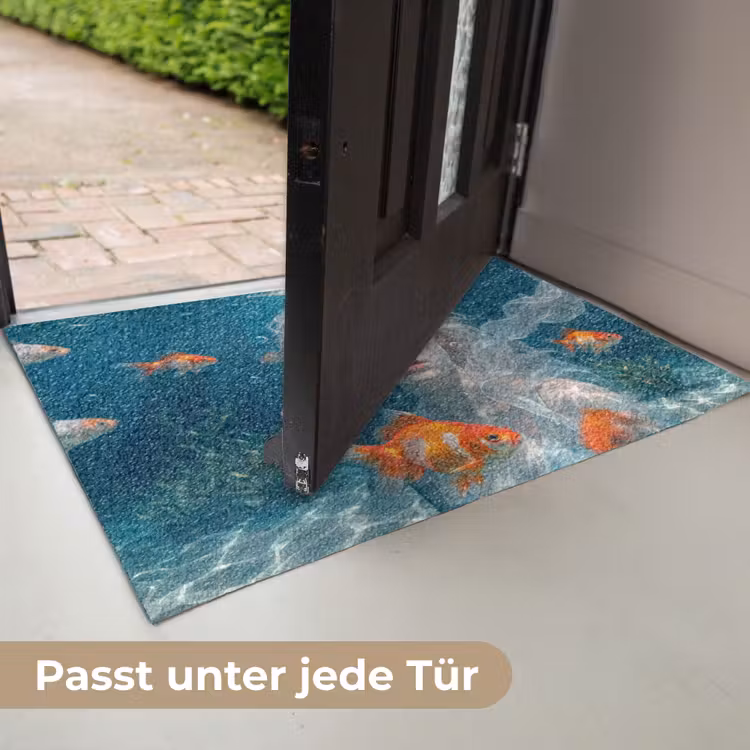 Mens - Onderwater - Vis - Modern - Blauw Deurmat klein -USP_DE