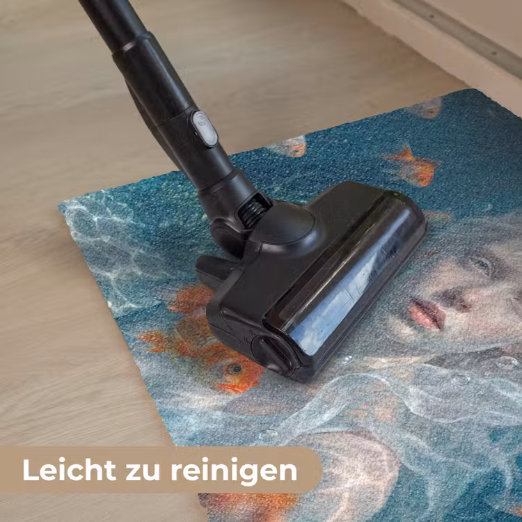 Mens - Onderwater - Vis - Modern - Blauw Deurmat klein -reinigen_DE
