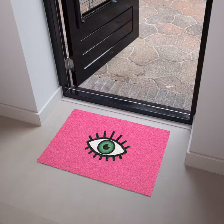 Minimalistisch - Oog - Roze Deurmat klein -sfeer5