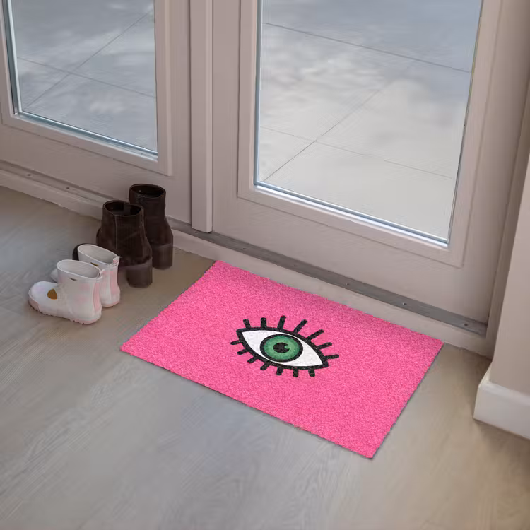 Minimalistisch - Oog - Roze Deurmat klein -sfeer3