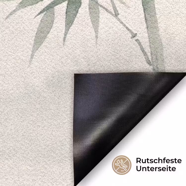 Minimalistisch - Bamboe - Groen Deurmat klein -antislip_DE