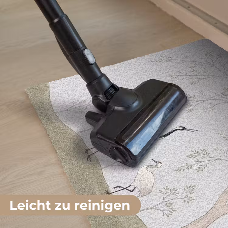 Minimalistisch - Kraanvogels - Blauw Deurmat klein -reinigen_DE
