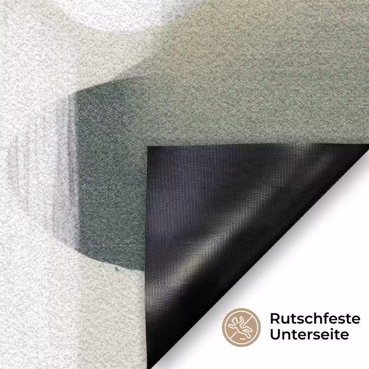 Minimalistisch - Cirkels - Penseelstreken - Beige Deurmat klein -antislip_DE