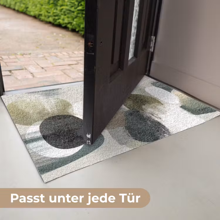 Minimalistisch - Cirkels - Penseelstreken - Beige Deurmat klein -USP_DE