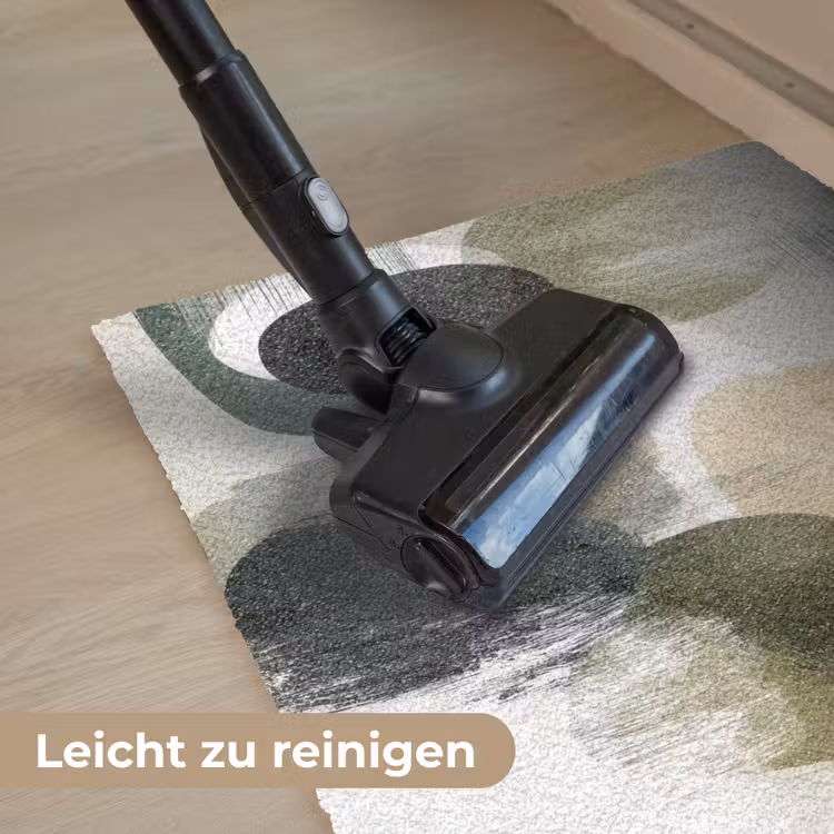 Minimalistisch - Cirkels - Penseelstreken - Beige Deurmat klein -reinigen_DE