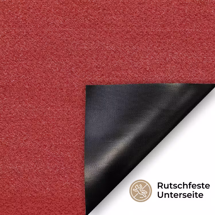 Minimalistisch - Lijnillustratie - Rood Deurmat klein -antislip_DE