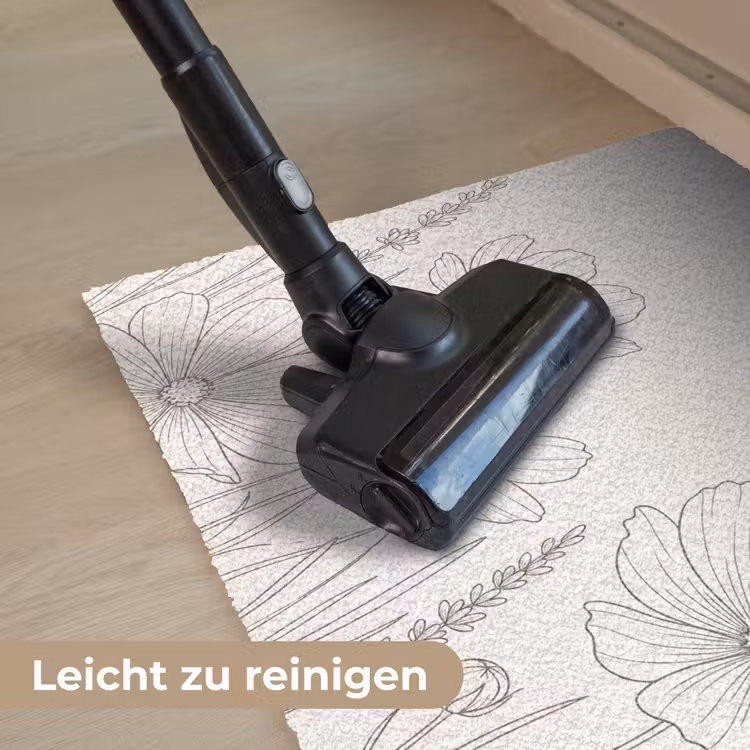 Minimalistisch - Modern - Bloemen - Beige Deurmat klein -reinigen_DE