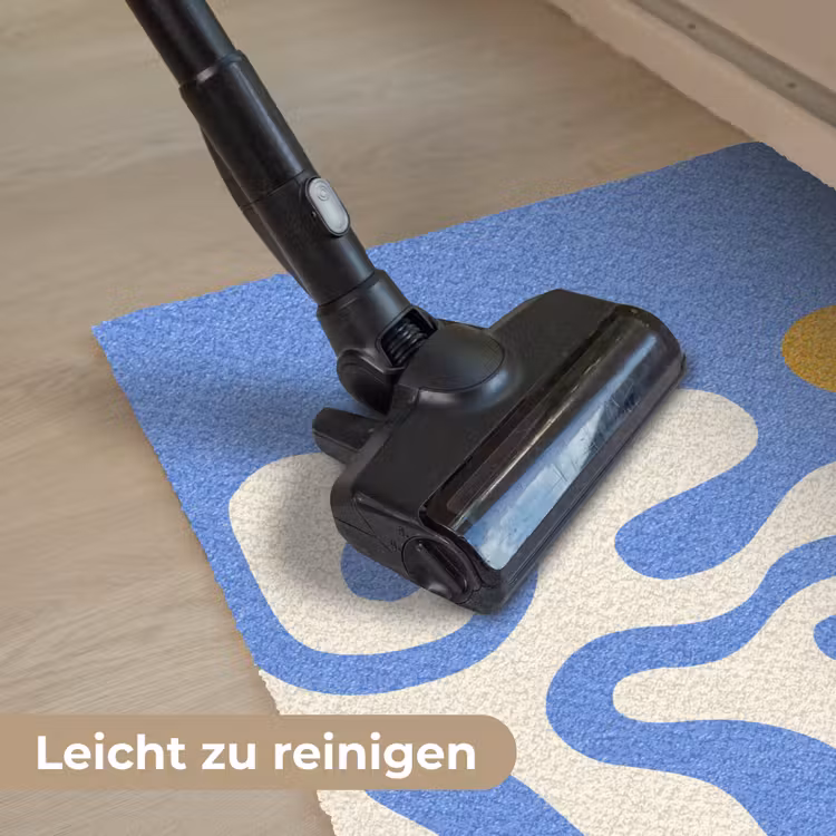 Minimalistisch - Organisch patroon - Blauw Deurmat klein -reinigen_DE