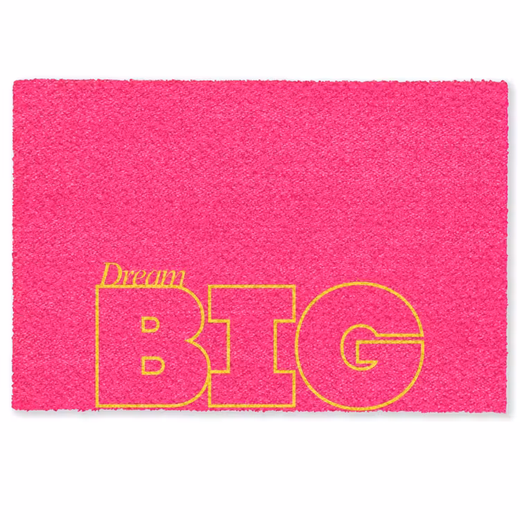 Minimalistisch - Roze - Dream big - Grafisch Deurmat klein -zkaufland3d
