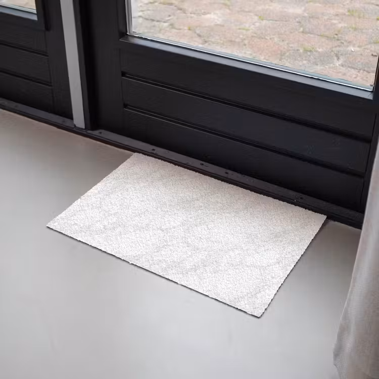 Minimalistisch - Wit - Grijze aders Deurmat klein 898 -sfeer2