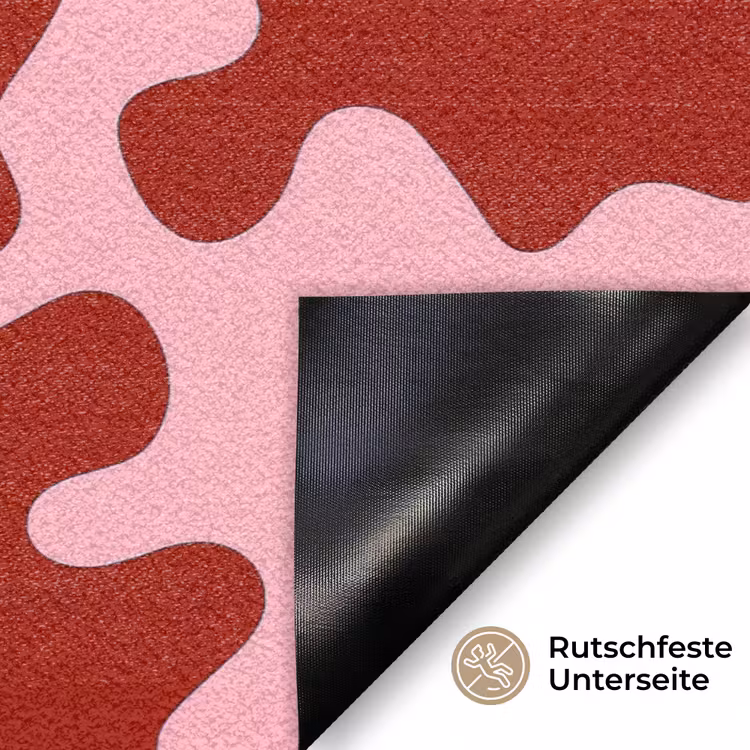 Modern - Abstract - Rood Deurmat klein 898 -antislip_DE