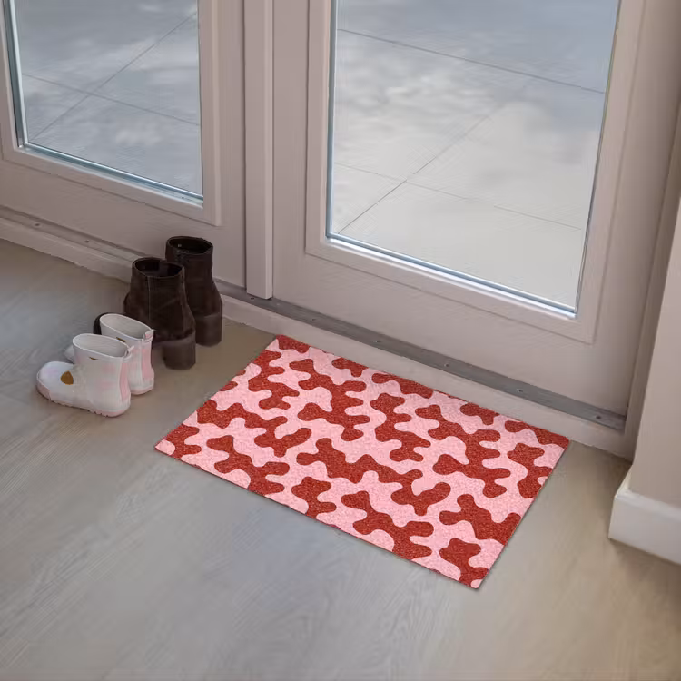 Modern - Abstract - Rood Deurmat klein 898 -sfeer3