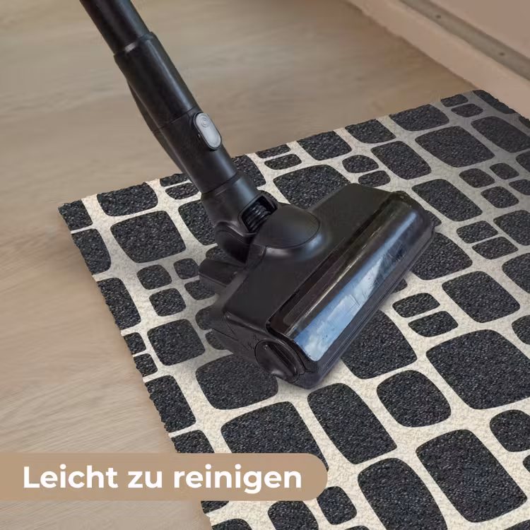 Modern - Organisch - Zwart Deurmat klein 898 -reinigen_DE