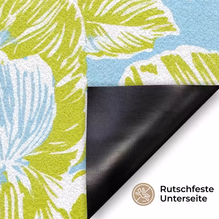 Modern - Bloemen - Groen Deurmat klein 898 -antislip_DE