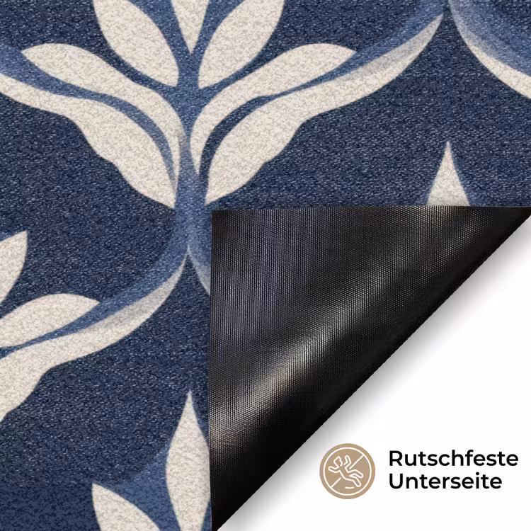 Modern - Ontwerp - Blauw Deurmat klein 898 -antislip_DE