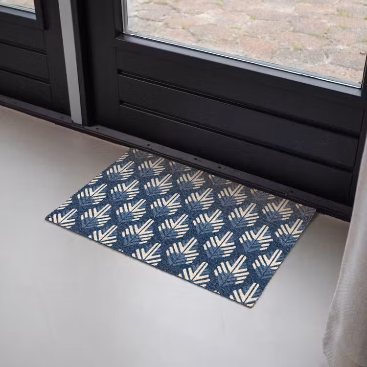 Modern - Patroon - Blauw Deurmat klein 898 -sfeer2