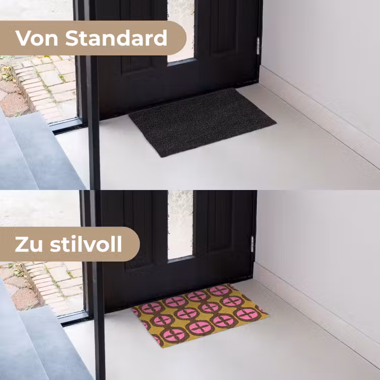 Modern - Patroon - Roze Deurmat klein 898 -voor-na_DE