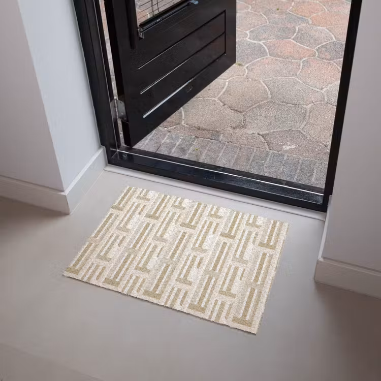 Modern - Geometrisch - Beige Deurmat klein 898 -sfeer5
