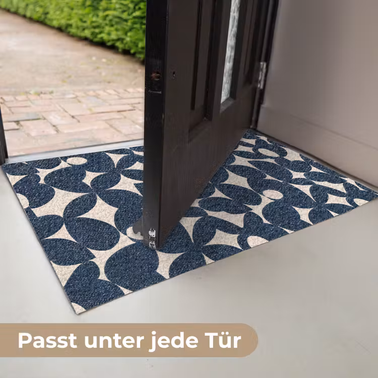 Modern - Geometrisch - Blauw Deurmat klein 898 -USP_DE