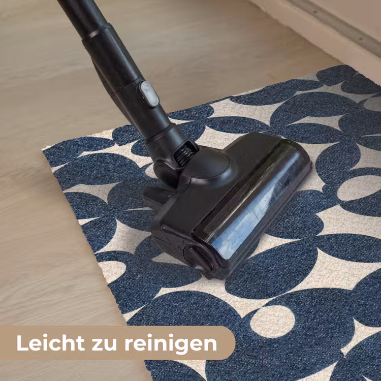 Modern - Geometrisch - Blauw Deurmat klein 898 -reinigen_DE