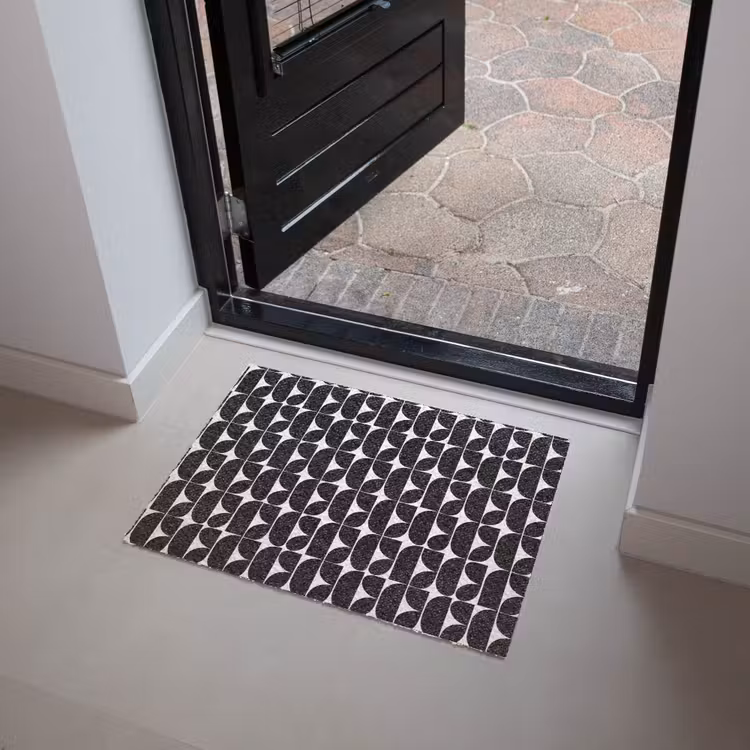 Modern - Geometrisch - Zwart Deurmat klein 898 -sfeer5
