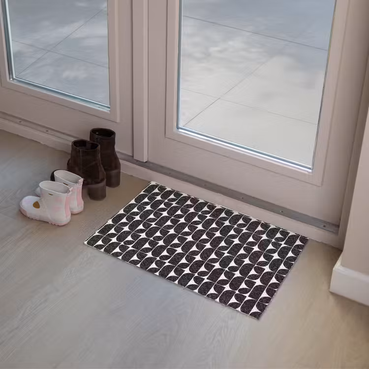 Modern - Geometrisch - Zwart Deurmat klein 898 -sfeer3